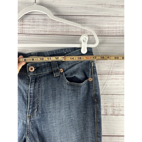 Department Of Peace Bootcut Jeans Womens 14 Blue Denim Cotton Stretch Dark Wash - Picture 7 of 10